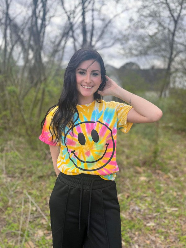 Smiley Tie Dye Tee