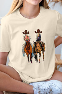 Cowgirls on Horses, Western Graphic Tee