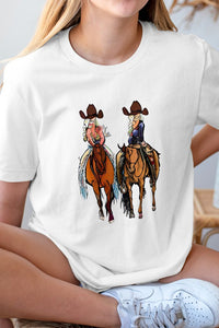 Cowgirls on Horses, Western Graphic Tee