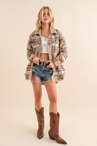 Blue B Exclusive Aztec Shirt Jacket