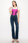 PLUS SIZE - HIGH RISE SKINNY BOOTCUT JEANS