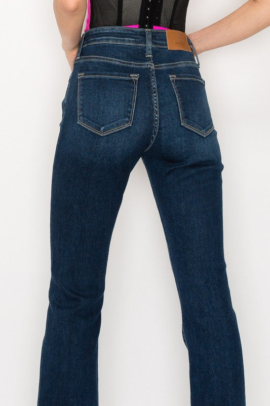 PLUS SIZE - HIGH RISE SKINNY BOOTCUT JEANS