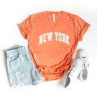 Varsity New York Graphic V-Neck Tee