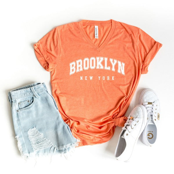 Brooklyn New York Graphic V-Neck Tee