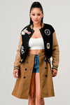 Women's Athina Black Queen letterman Jacket