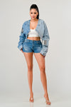 Denim top for women