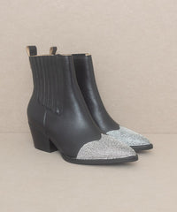  Rhinestone Toed Booties