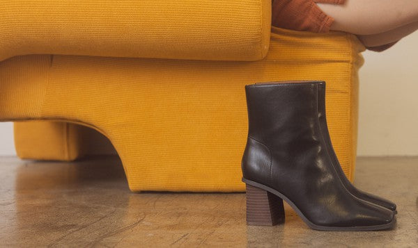 Square Toe Ankle Boots