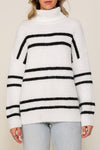 Turtle Neck Pinstripe Sweater