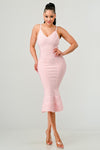 Popular pink midi dress