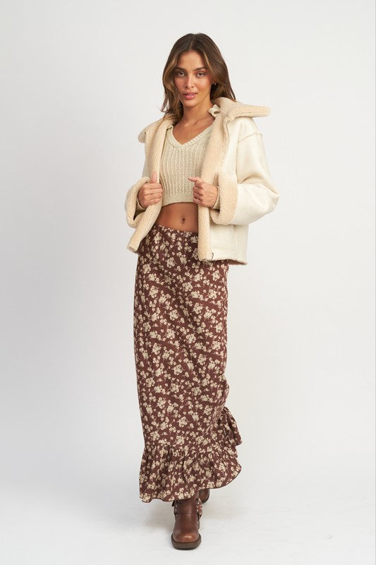 RIVERSIBLE FUR CROPPED JACKET