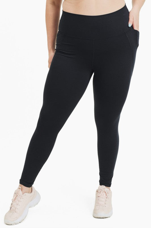 Mom's Curvy Tapered Band Essential High Waist Leggings