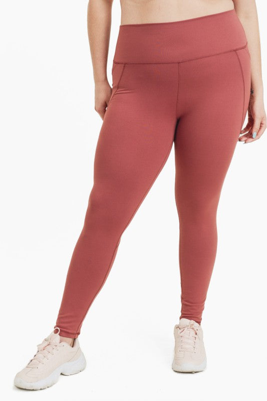 Buy Curvy Tapered Band Essential High Waist Leggings