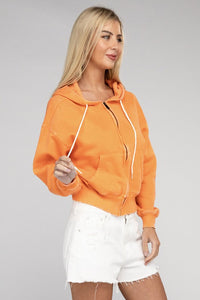 Super Fleece Cropped Zip-Up Hoodie