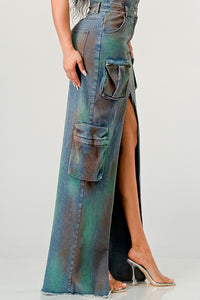 ATHINA VINTAGE HAND WASHED BUTTON UP SLIT DRESS for the spring