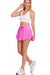 Full view of Ruffle Hem Tennis Skirt with Hidden Inner Pockets