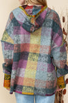 Red Green Mustard Plaid Inside-out Hood Tunic