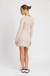 Ribbed Long Sleeve Mini Dress