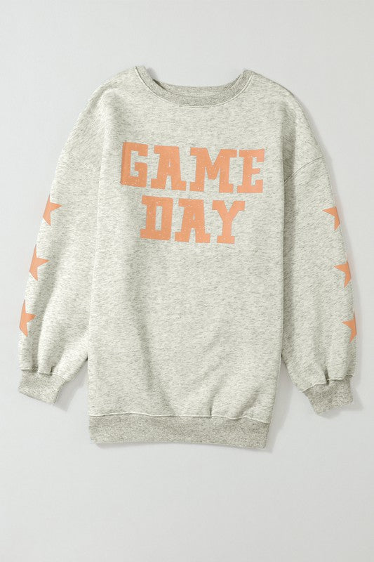 Orange and gray Black Game Day Graphic Sweatshirt