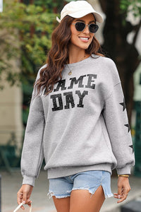 Pretty Black Game Day Graphic Sweatshirt