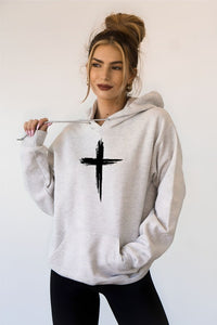 Graffiti Cross Graphic Hoodie