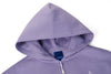 Close p of the hood on Bunny Crop Zip-up Hoodie