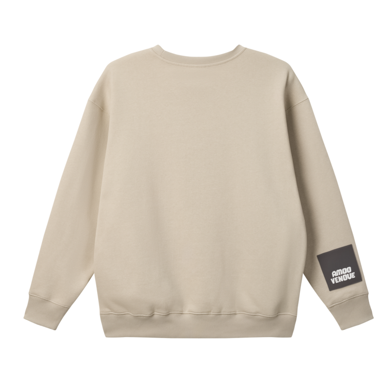 "Pixel" Taupe Sweatshirt by Amoo