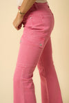 Close up of pink jeans