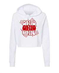 Ohio Flower Cropped Hoodie