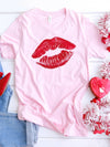 Graphic Red Lips Graphic Tee