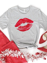 Graphic Red Lips Graphic Tee