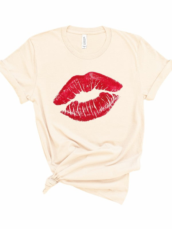 Graphic Red Lips Graphic Tee