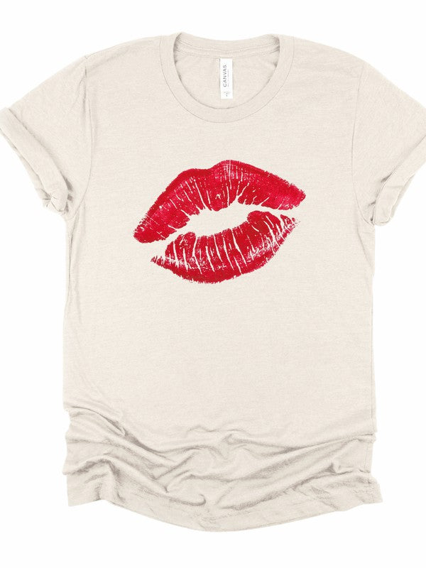 Graphic Red Lips Graphic Tee