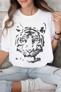 View of TIGER GRAPHIC TEE ivory