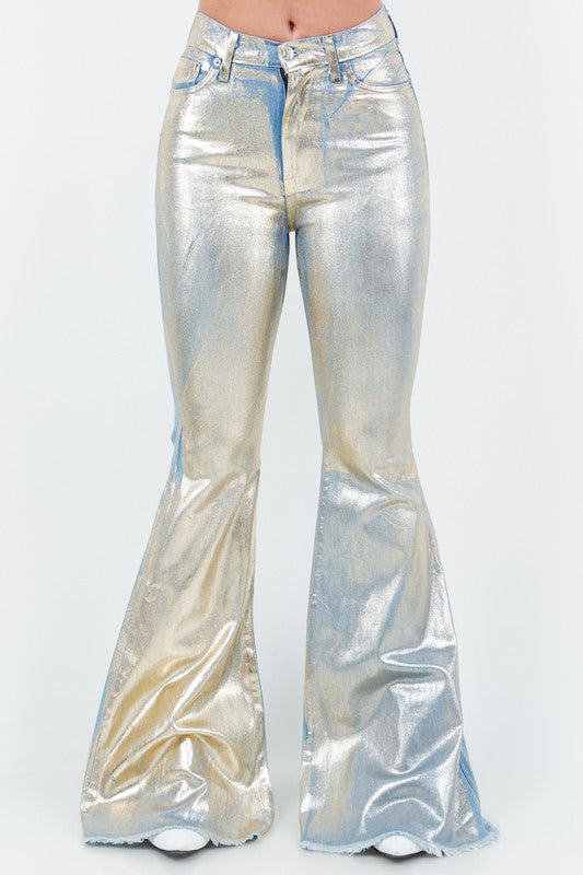 Trendy Gold foil jeans