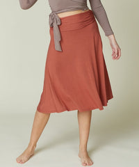 BAMBOO FLARED MID LENGTH SKIRT for plus size women