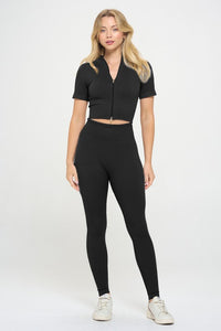 Women's black active wear