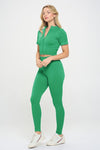 Green yoga set for women