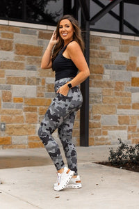 another side view of Ace Camo Full Length Leggings