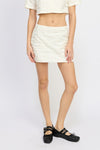 White LOW RISE MINI SKORT