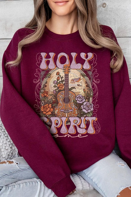 Burgundy Holy Spirit Country Graphic Fleece Sweatshirts