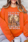 Orange Holy Spirit Country Graphic Fleece Sweatshirts