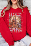 Red Holy Spirit Country Graphic Fleece Sweatshirts