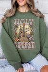 Green Holy Spirit Country Graphic Fleece Sweatshirts