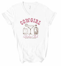 V-Neck Cowgirl Babe Club Graphic Tee for teens