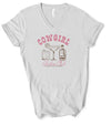 Gray V-Neck Cowgirl Babe Club Graphic Tee