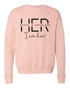 Orange Her Worth is Priceless Bella Premium Sweatshirt