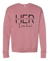 Her Worth is Priceless Bella Premium Sweatshirt