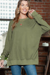 Green Light washed drop shoulder oversized sweatshirt