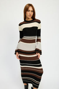 STRIPE MAXI BODYCON DRESS